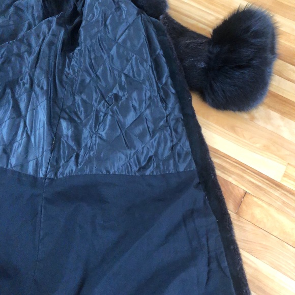 Real Long, extraordinary, fur fox and nutria coat, Size L , like new - Picture 4 of 14
